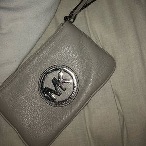 Gray Michael Kors wristlet